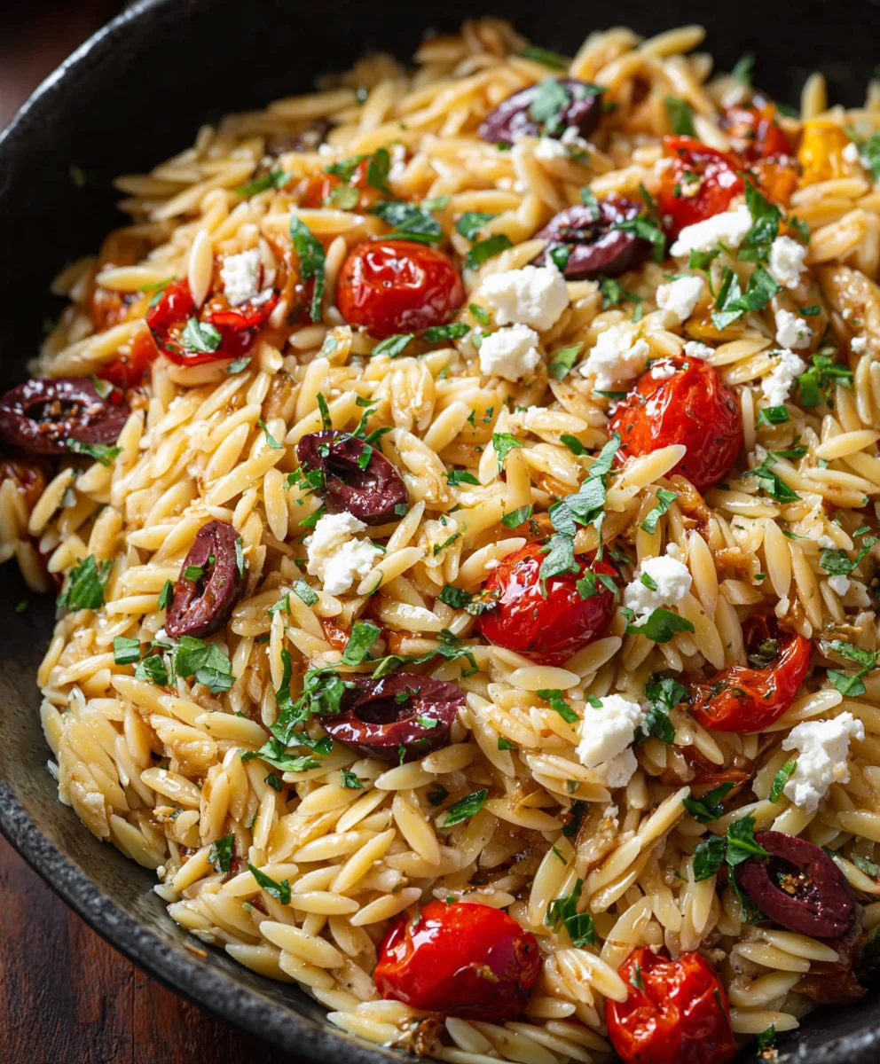 Greek Orzo- Flavorful & Easy- Perfect Dinner