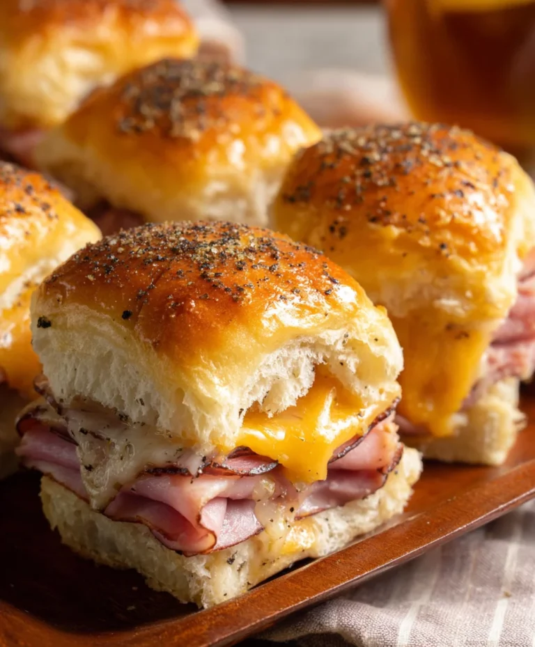 Beef Beef Ham Cheese Sliders- Easy Oven Baked Appetizer