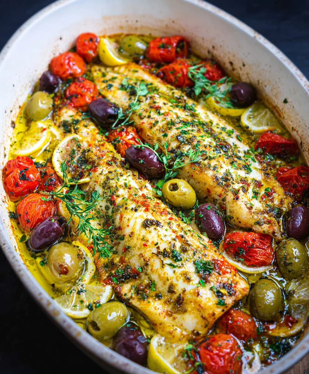 Easy Mediterranean Baked Fish Recipe - Quick & Delicious