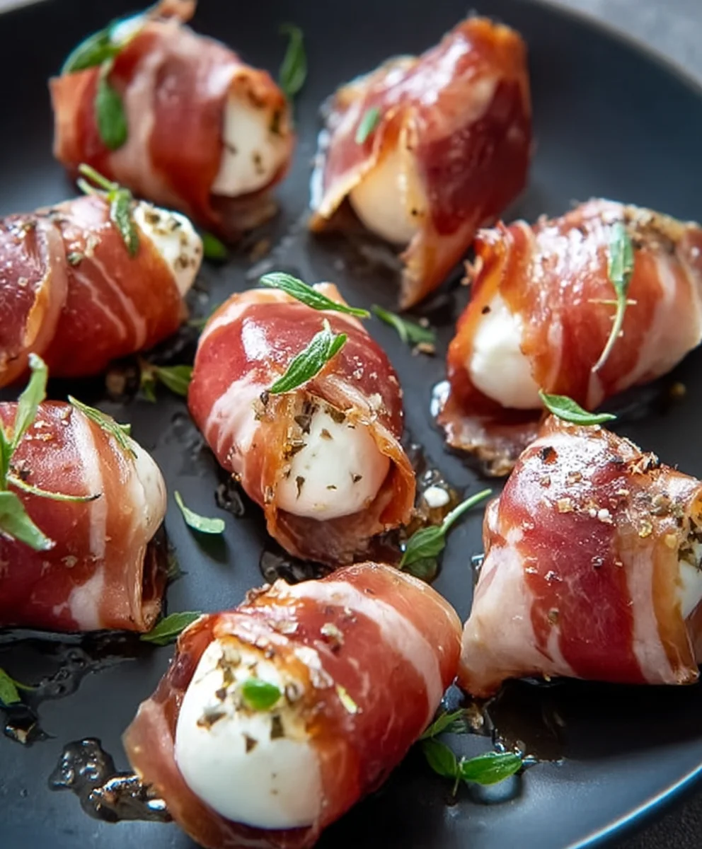 Beef Beef Prosciutto Mozzarella Bites- Easy Appetizer