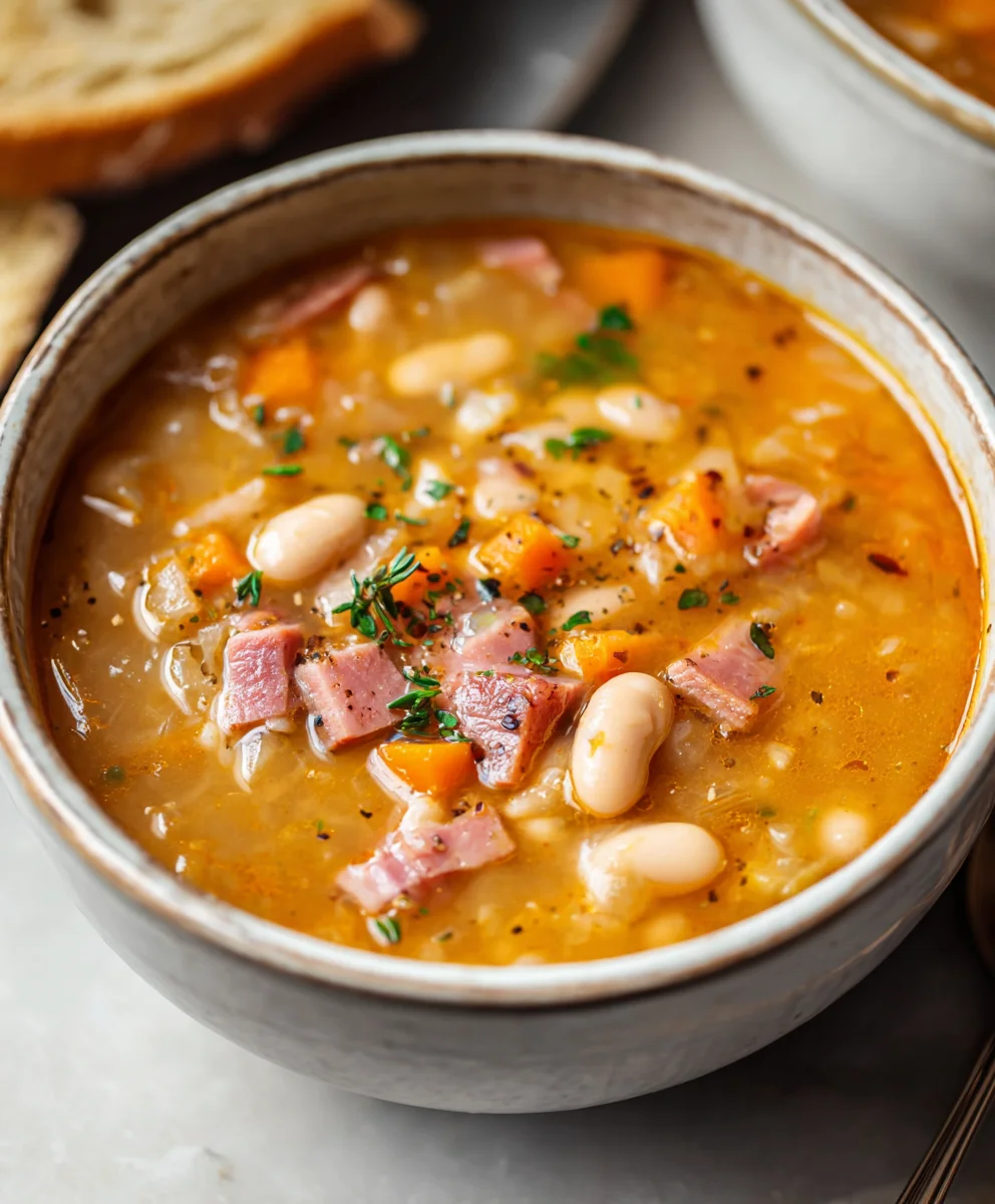 Easy Beef Beef Ham and Bean Soup - Hearty Comfort Food