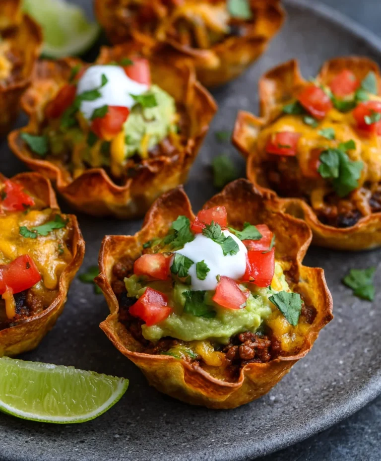 Easy Beef Taco Cups Recipe- Quick & Delicious Dinner