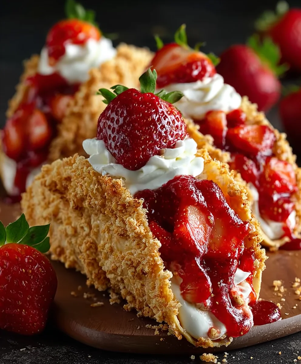 Strawberry Crunch Cheesecake Tacos-Sweet Treat