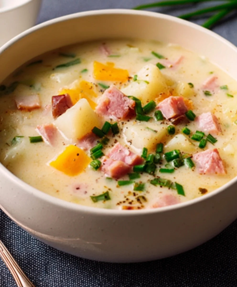 Slow Cooker Beef Beef Ham Potato Soup-Hearty Comfort