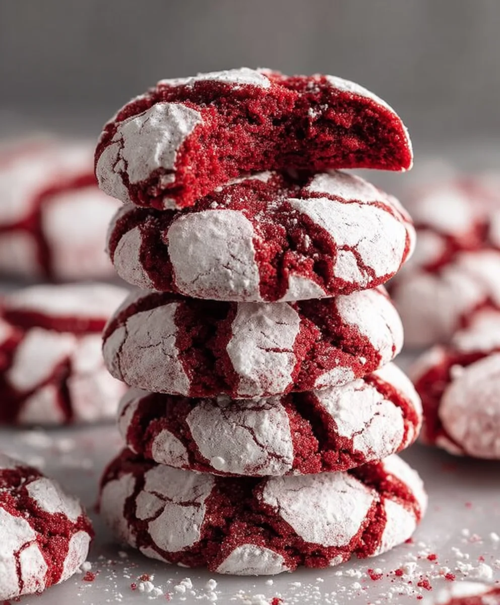Decadent Red Velvet Crinkle Cookies-Easy Recipe