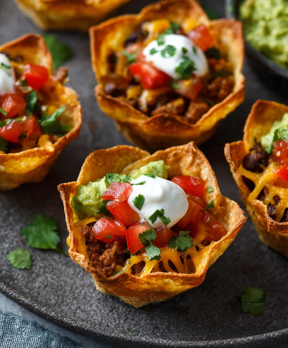 Easy Beef Taco Cups Recipe- Quick & Delicious Dinner