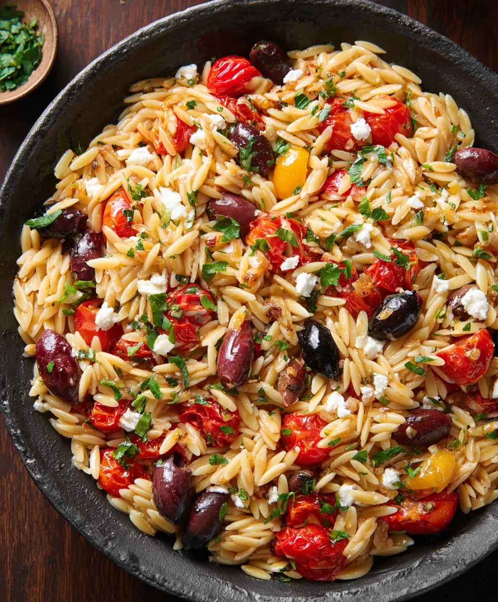 Greek Orzo- Flavorful & Easy- Perfect Dinner