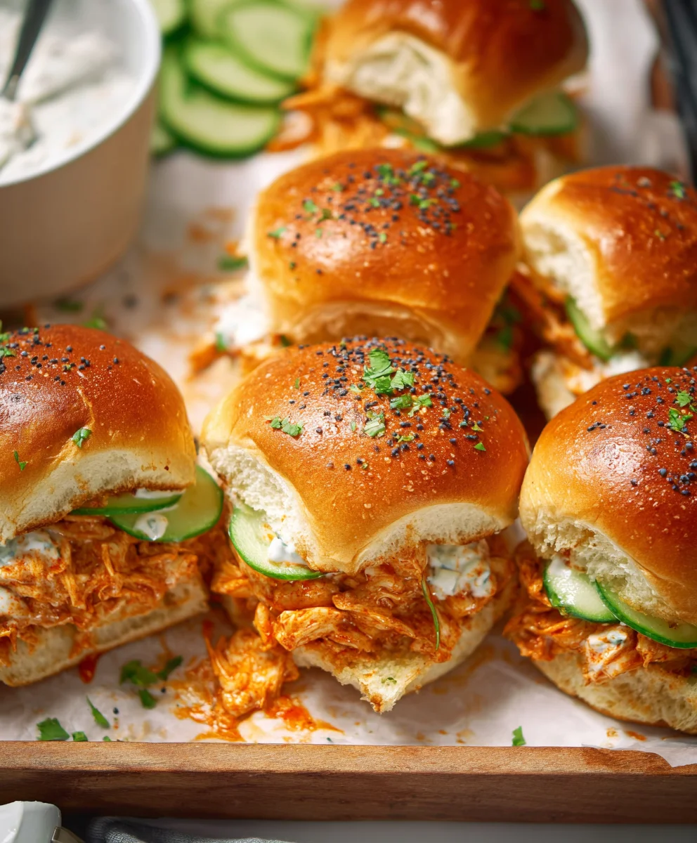 Spicy Buffalo Chicken Sliders-Game Day Favorite