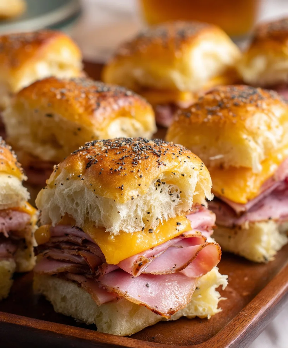 Beef Beef Ham Cheese Sliders- Easy Oven Baked Appetizer