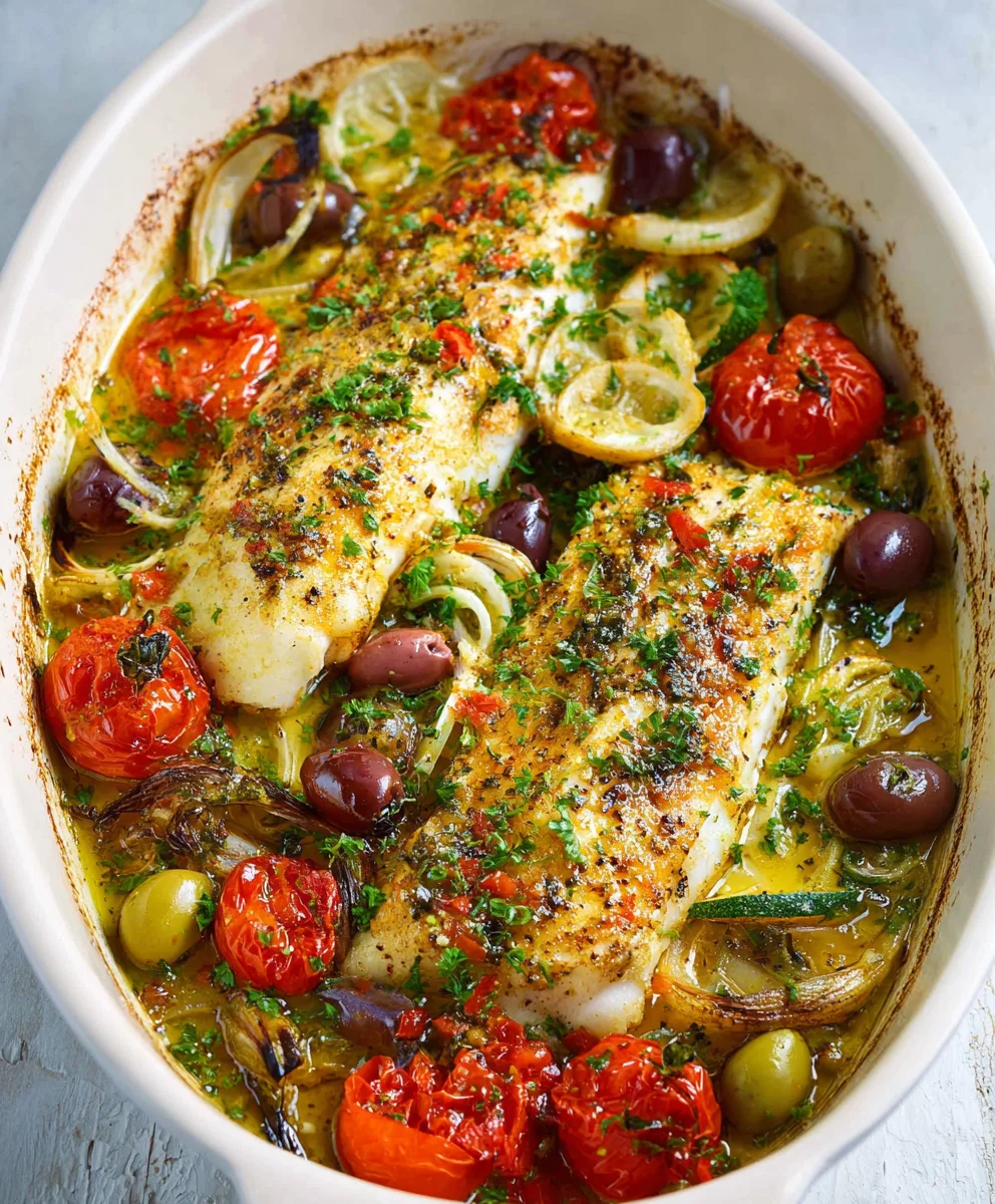 Easy Mediterranean Baked Fish Recipe - Quick & Delicious