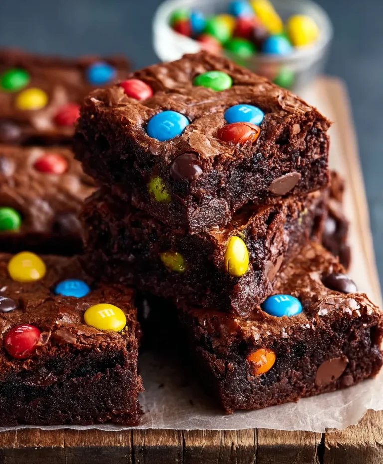 Easy M&M Brownies-Simple Delicious Chocolate Treat