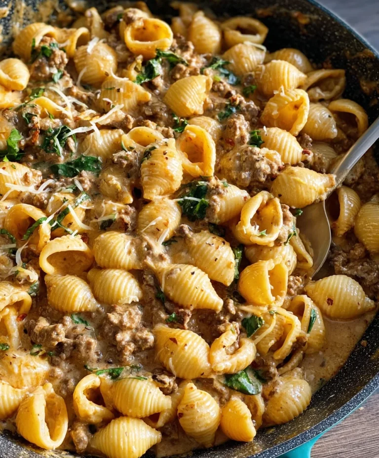 Creamy Beef and Shells-Easy Comfort Meal