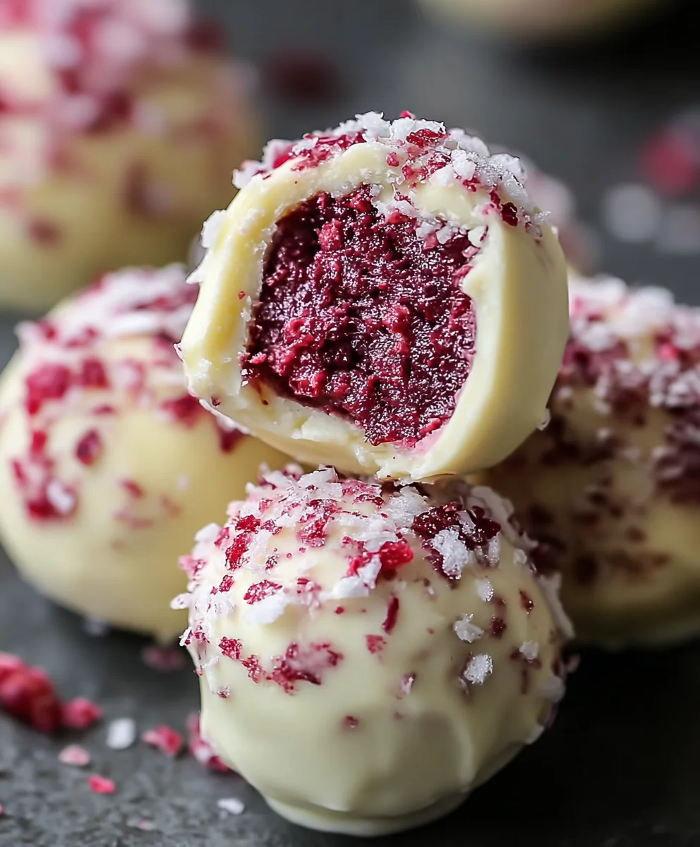 White Chocolate Raspberry Truffles-Easy Dessert Recipe