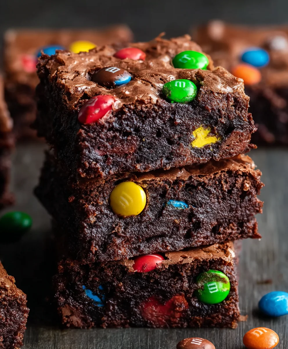 Easy M&M Brownies-Simple Delicious Chocolate Treat