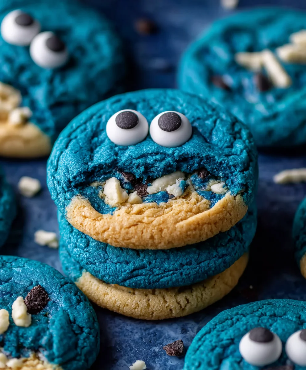 Blue Cookie Monster Cookies-Fun & Easy Recipe