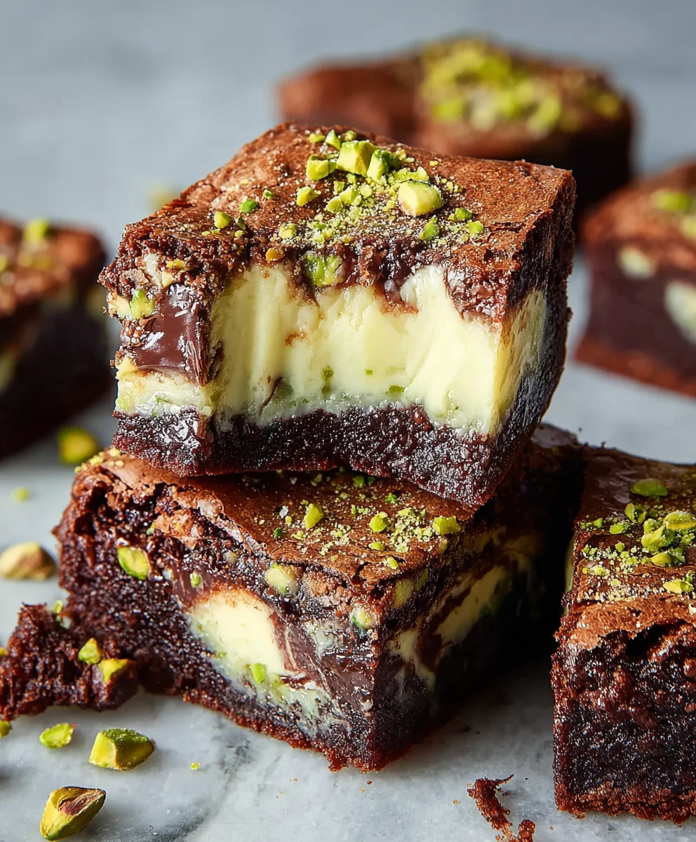 Pistachio Cheesecake Brownies-Irresistible Treat