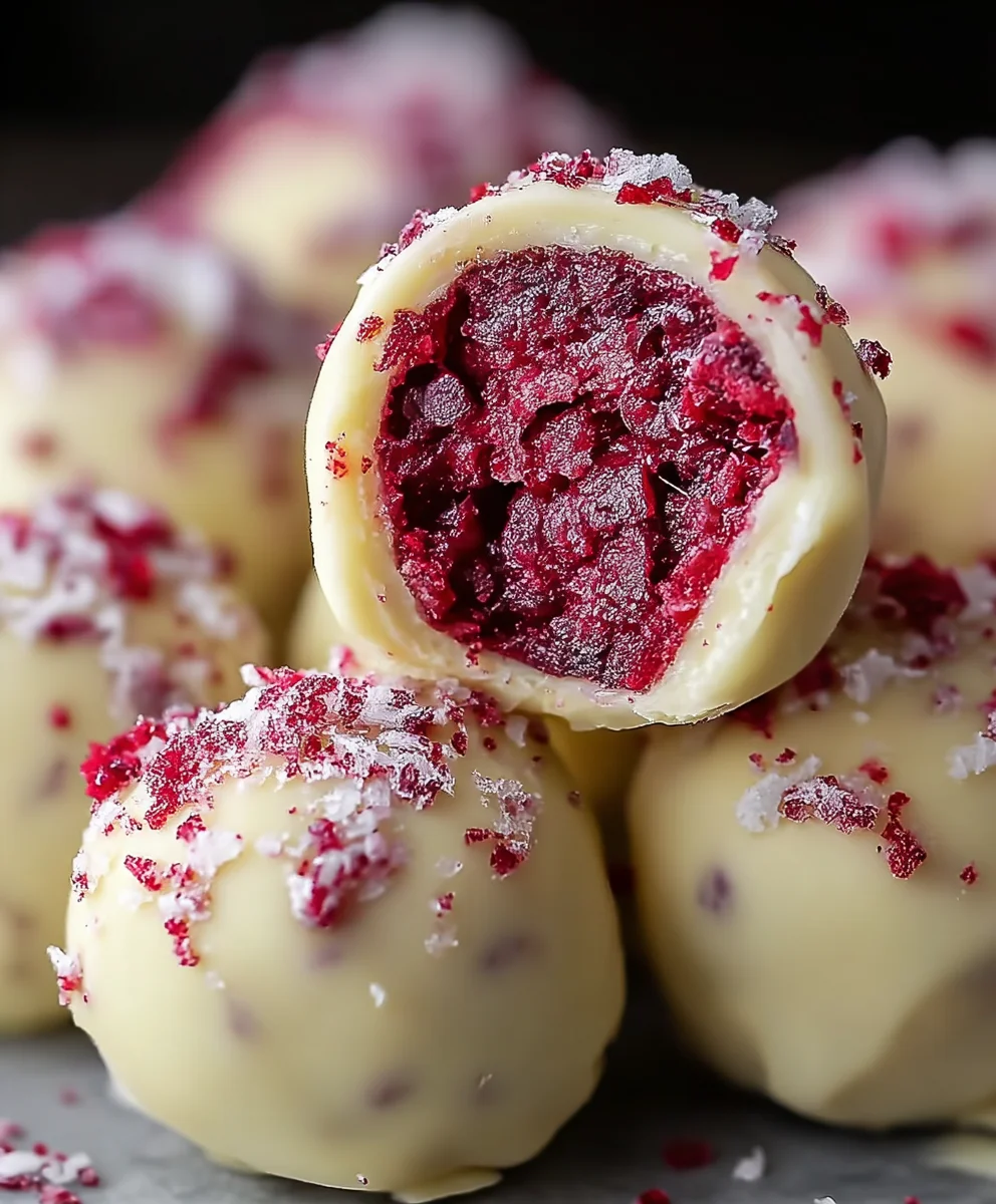 White Chocolate Raspberry Truffles-Easy Dessert Recipe