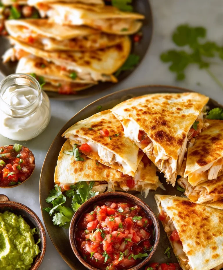Easy Mini Chicken Quesadillas- Quick & Cheesy Bites