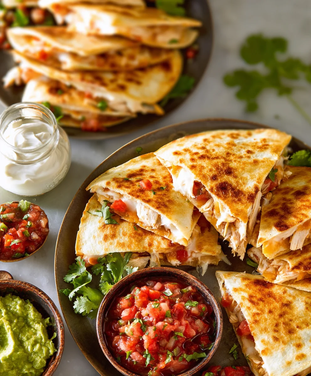 Easy Mini Chicken Quesadillas- Quick & Cheesy Bites