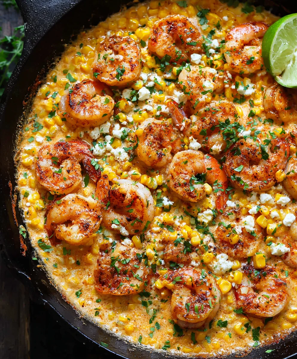 Easy Shrimp Creamed Corn One-Pan Dinner