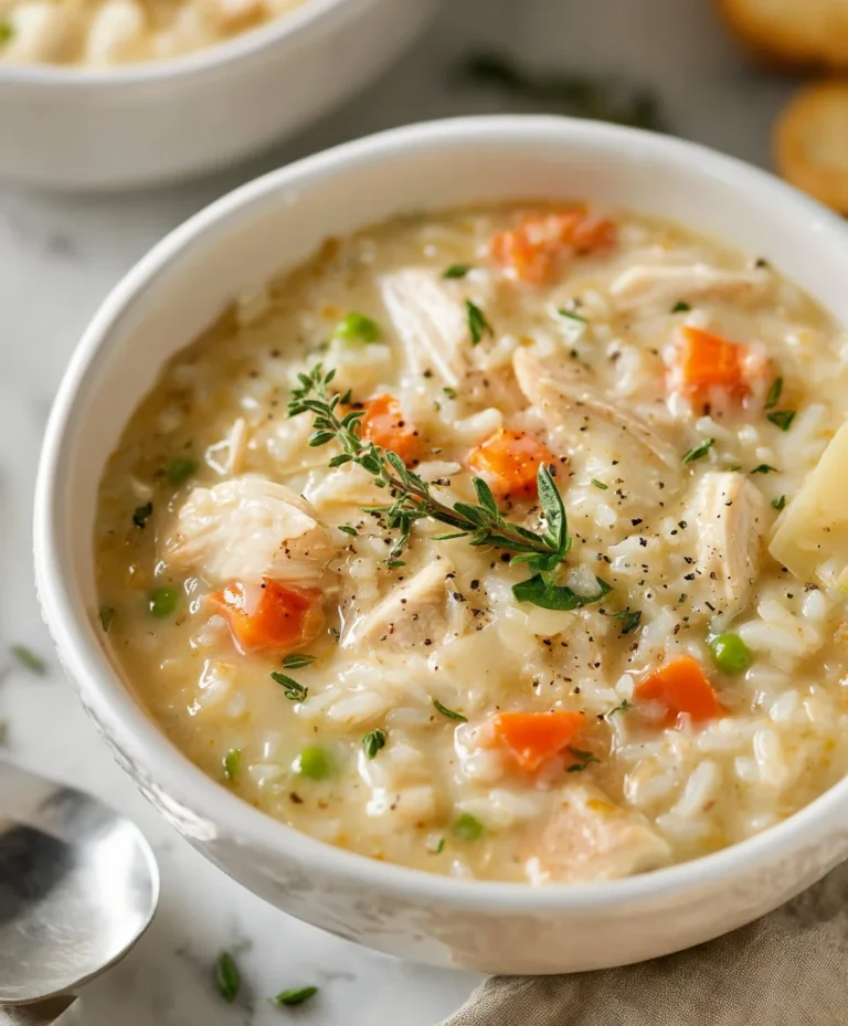 Creamy Chicken and Rice Soup – Hearty & Delicious