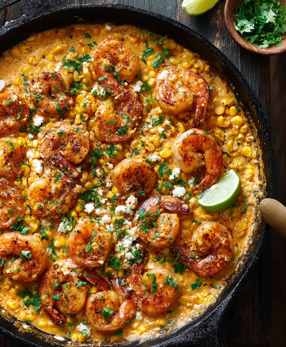 Easy Shrimp Creamed Corn One-Pan Dinner
