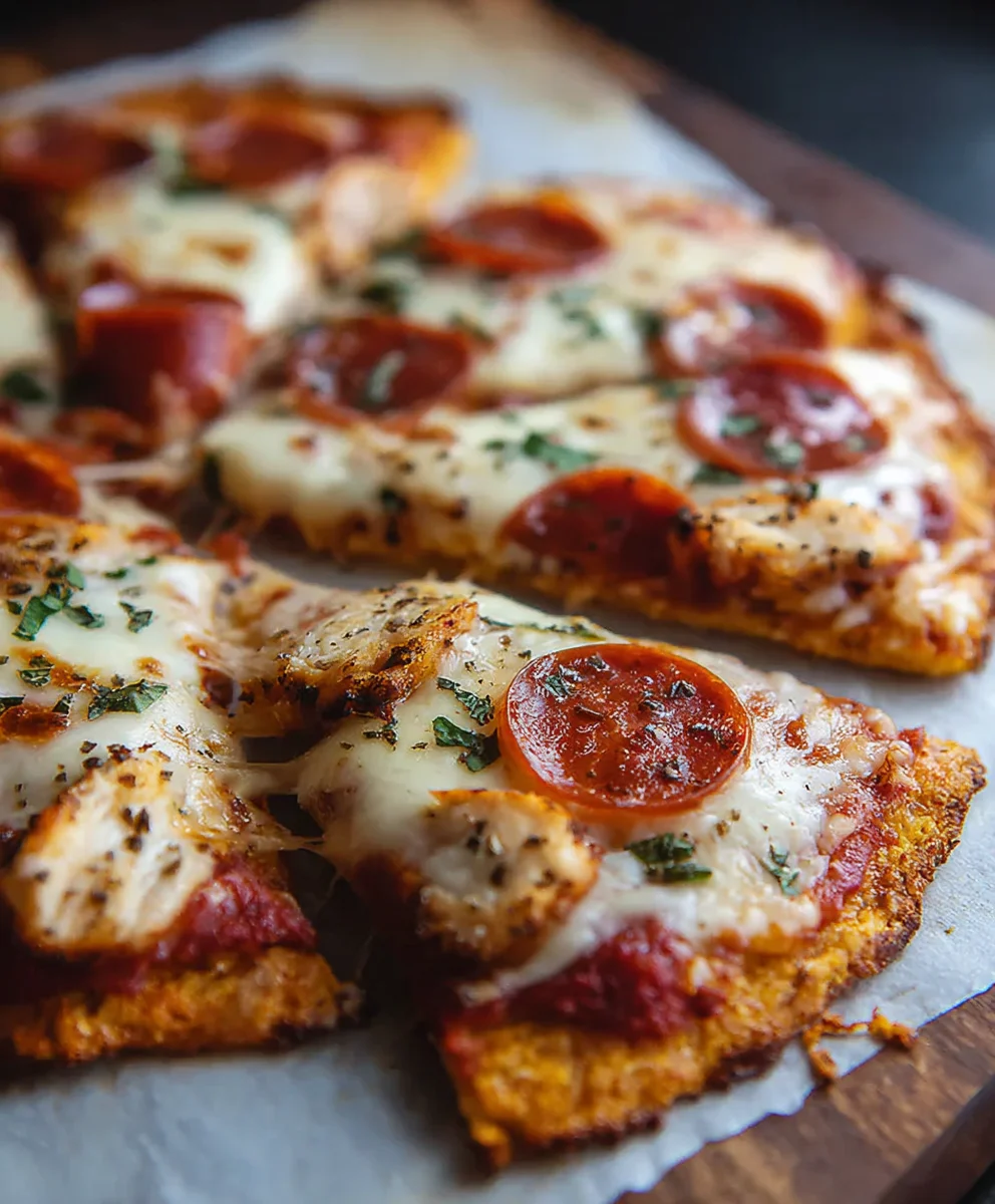 Keto Pizza Chicken Crust - Low Carb Meal