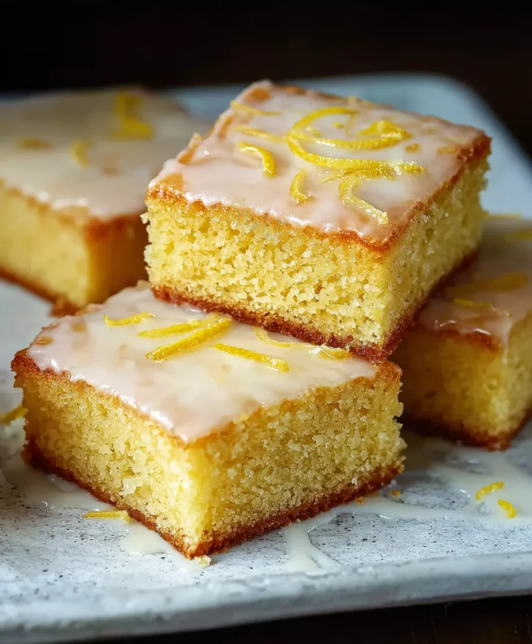 Easy Lemon Drizzle Traybake Cake Recipe