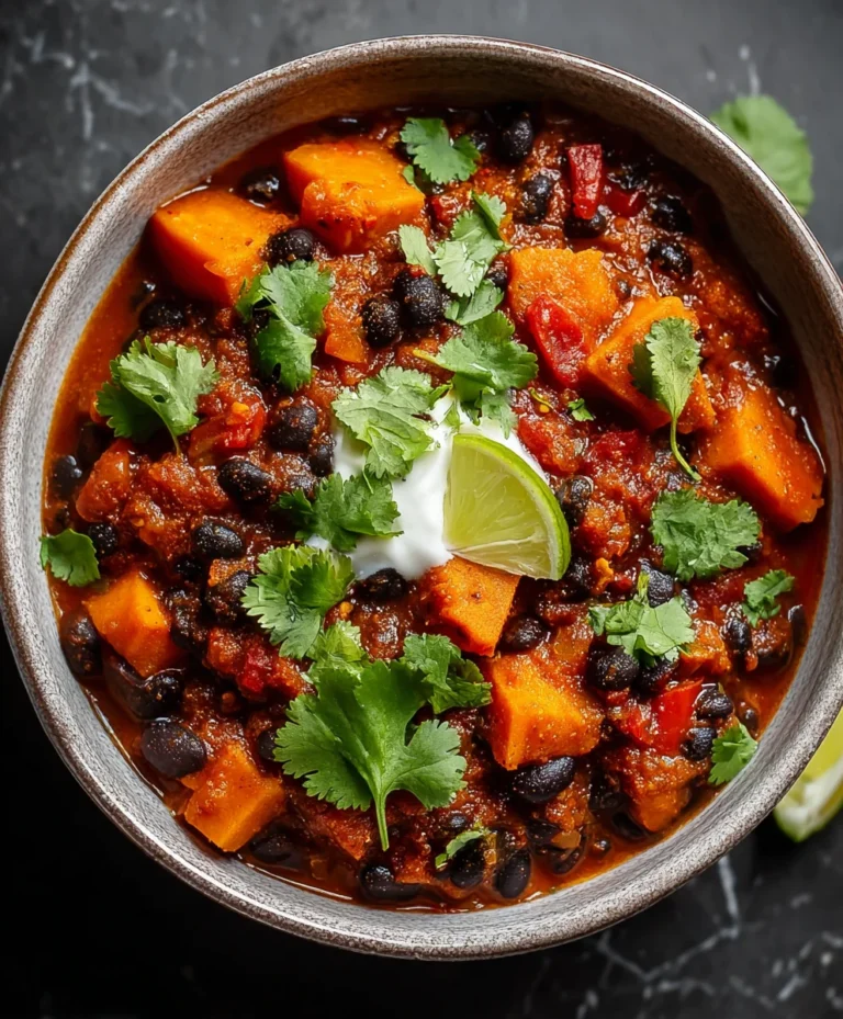 Hearty Sweet Potato Black Bean Chili – Easy & Flavorful