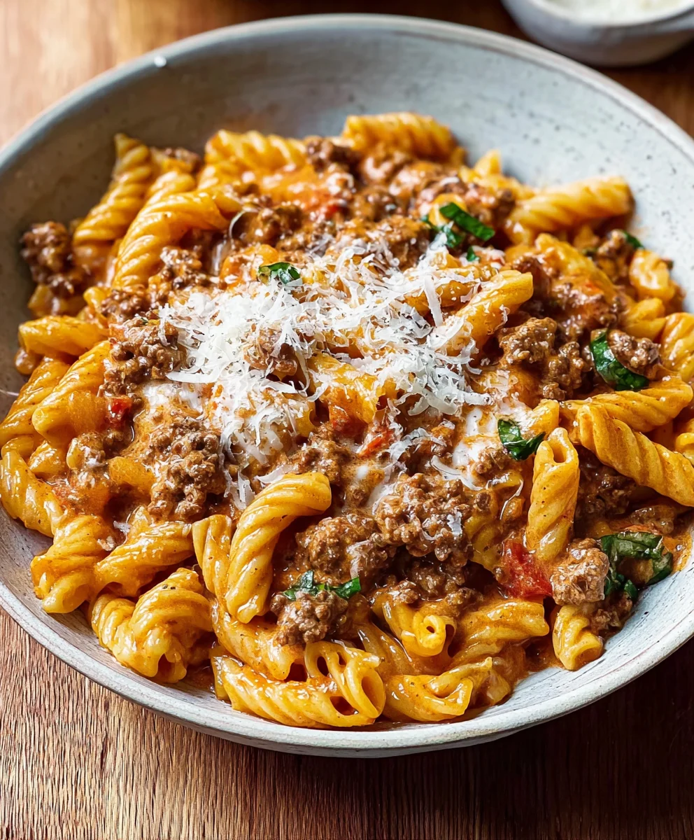 One Pot Creamy Beef Pasta-Easy Weeknight Dinner