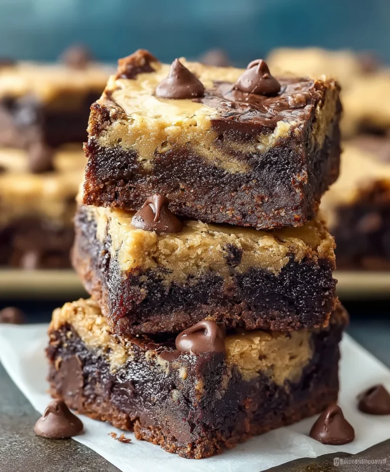Decadent Cookie Dough Brownie Bars – Irresistible Treat