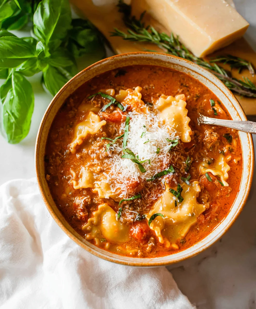 Easy Creamy Lasagna Soup-Quick & Comforting Meal