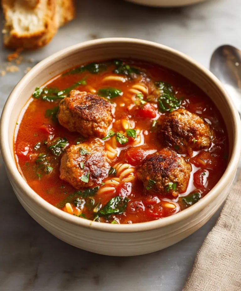 Hearty Beef Meatball Soup – Italian Comfort Food