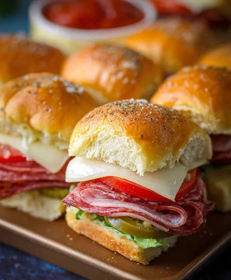 Spicy Beef Italian Sub Sliders- Easy Appetizer