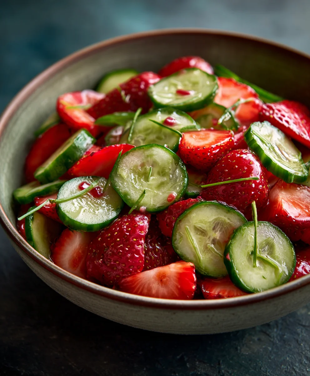 Refreshing Cucumber Strawberry Salad - Easy Summer Recipe