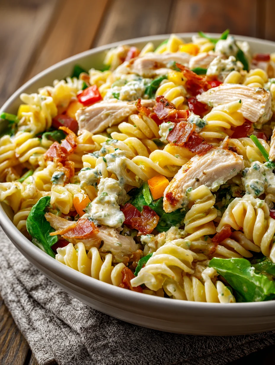 Easy BBQ Chicken Pasta Salad Recipe - Quick Dinner