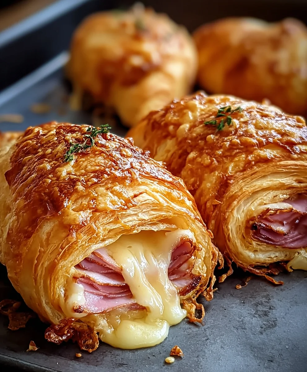 Baked Beef Beef Ham Cheese Croissants Easy Recipe