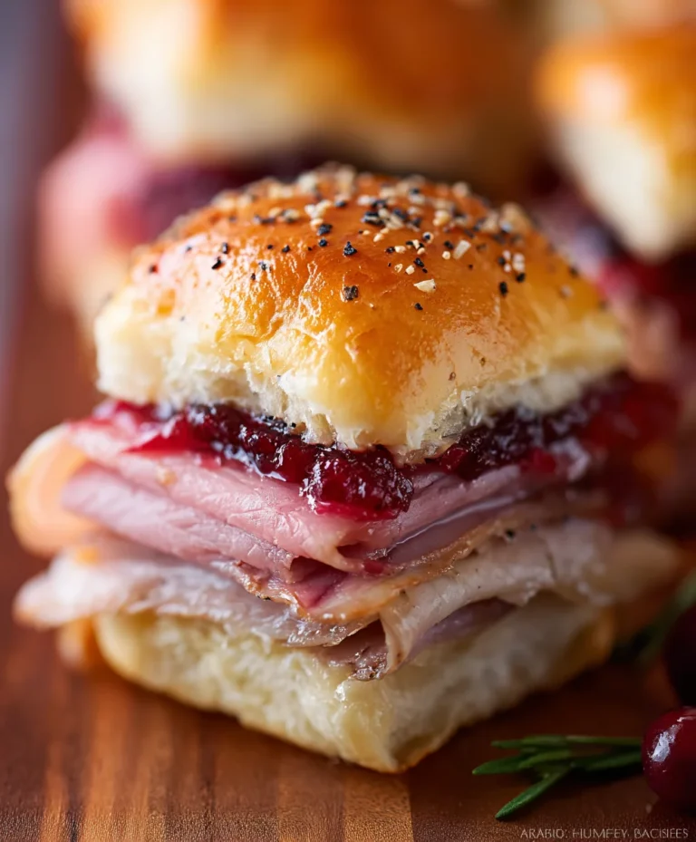 Beef Beef Ham Cranberry Sliders-Holiday Party Appetizer