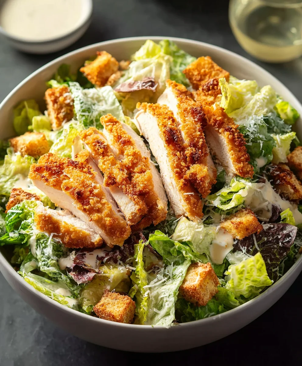 Crispy Chicken Caesar Salad - Delicious & Easy Recipe