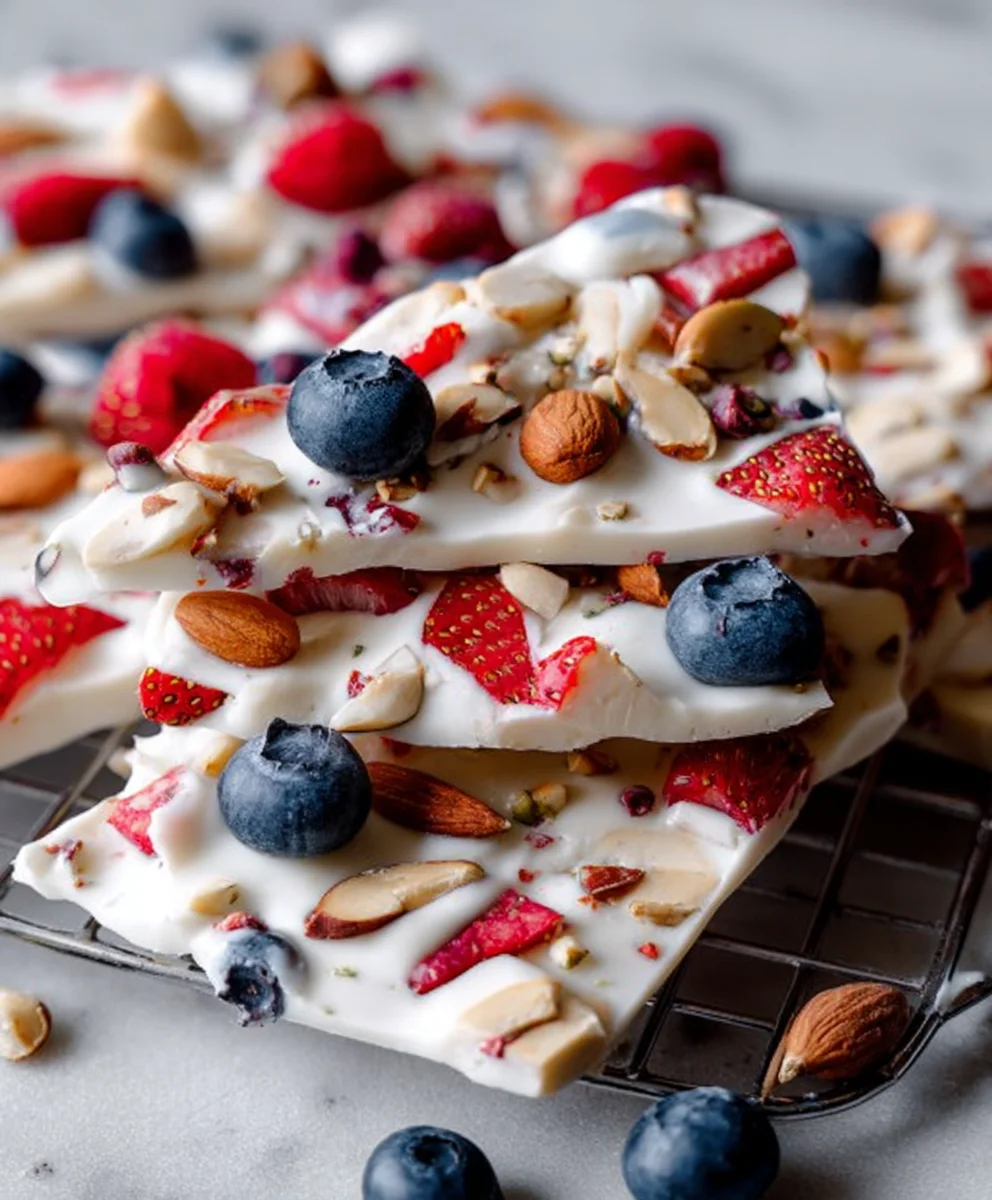 Easy Frozen Yogurt Bark Recipe-Healthy Treat