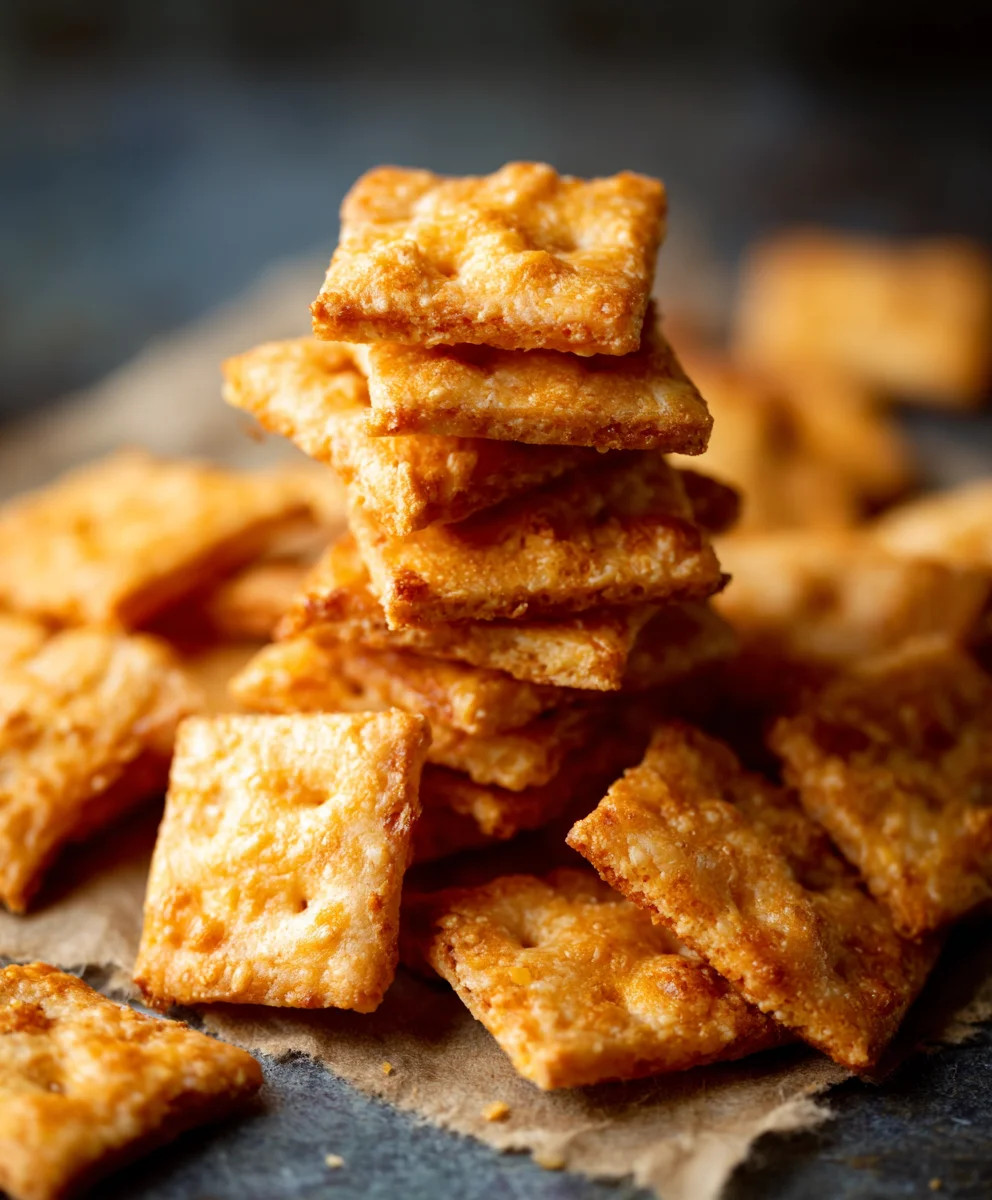 Homemade Sourdough Cheese Crackers Recipe