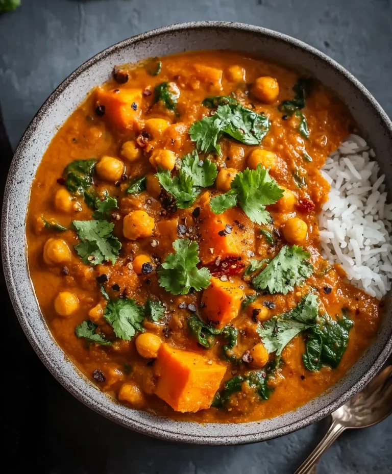 Sweet Potato Chickpea Curry-Hearty Vegan Comfort Food