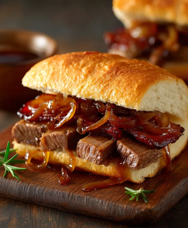 Best Beef Beef Bacon Sandwich Caramelized Onions Recipe