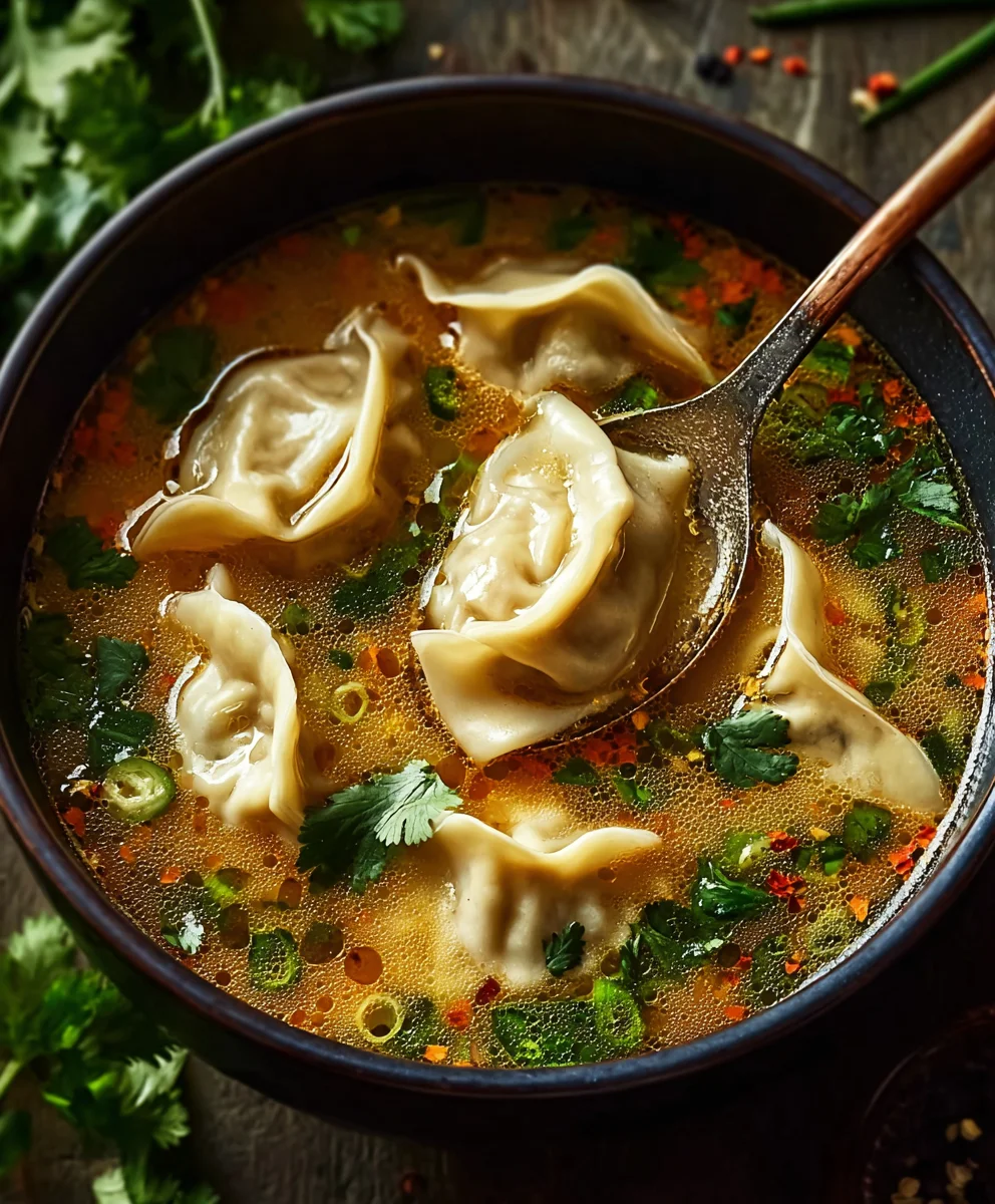 Cozy Beef Potsticker Soup - Easy Thai Comfort Food