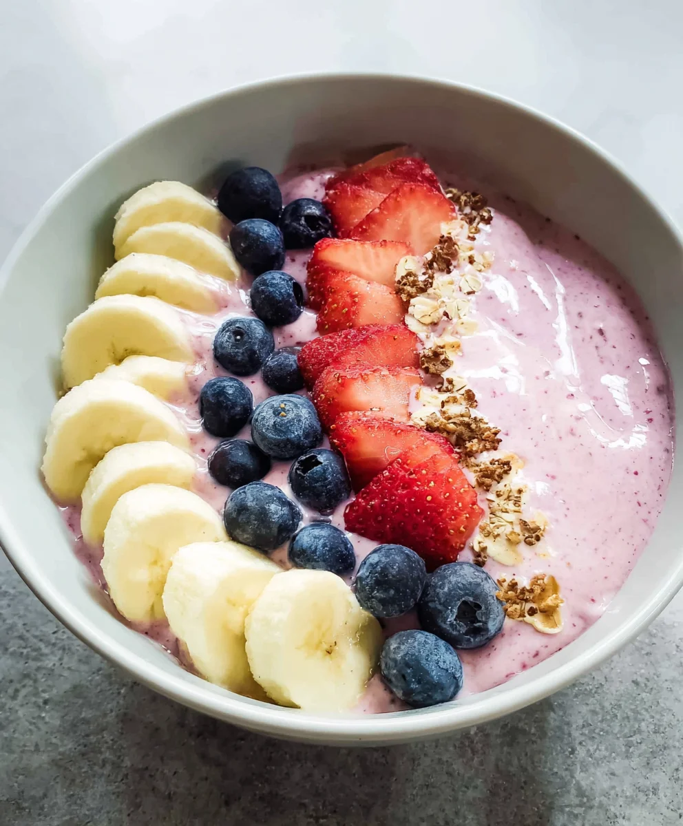 Easy Fruit Smoothie Bowl Greek Yogurt Recipe