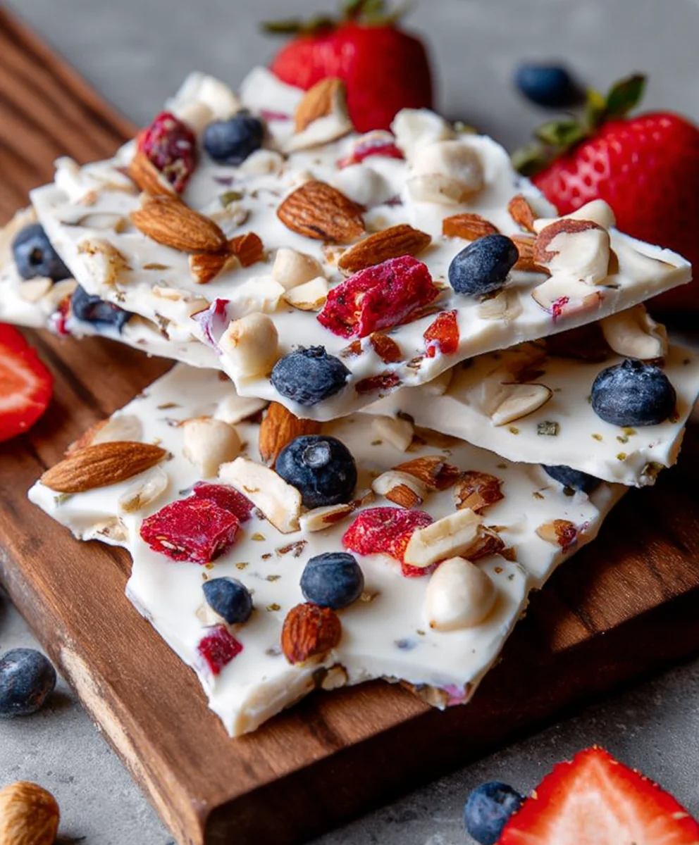 Easy Frozen Yogurt Bark Recipe-Healthy Treat