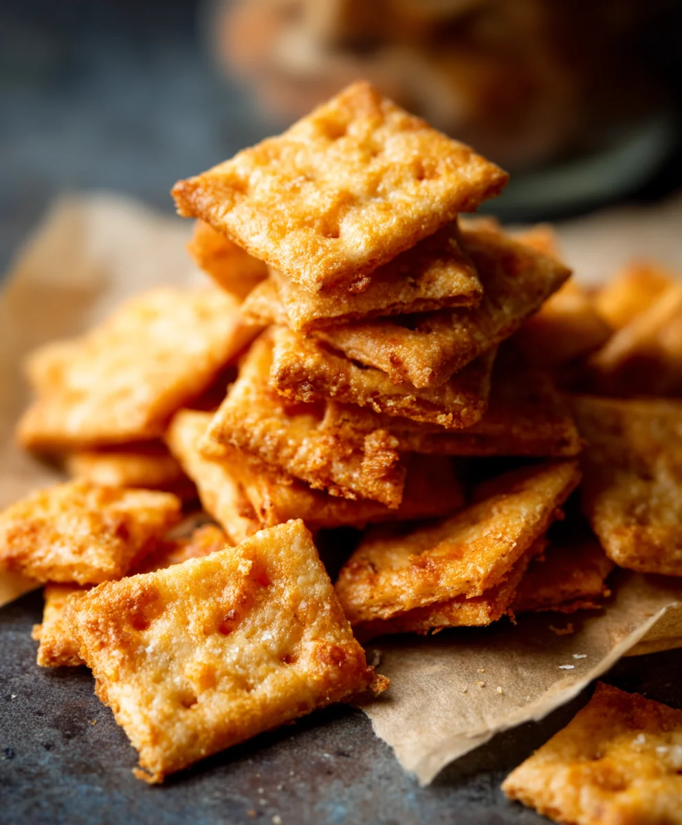 Homemade Sourdough Cheese Crackers Recipe
