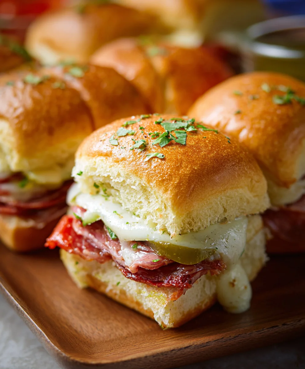 Spicy Beef Italian Sub Sliders- Easy Appetizer