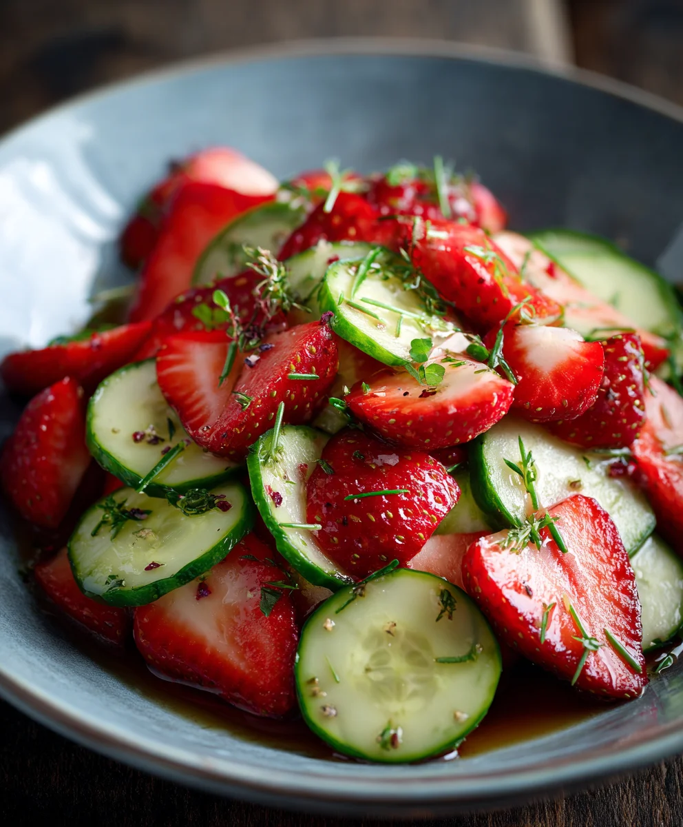 Refreshing Cucumber Strawberry Salad - Easy Summer Recipe