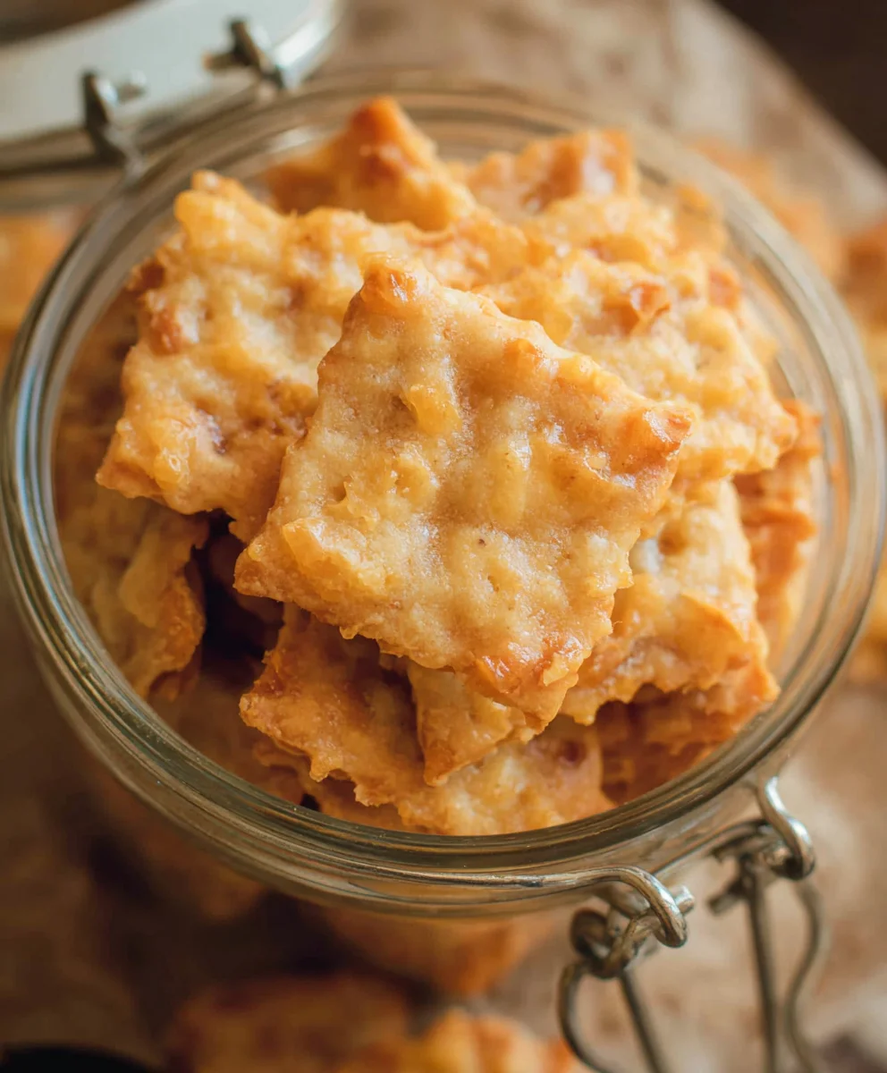 Sourdough Cheddar Crackers-Easy Crispy Baked Snacks